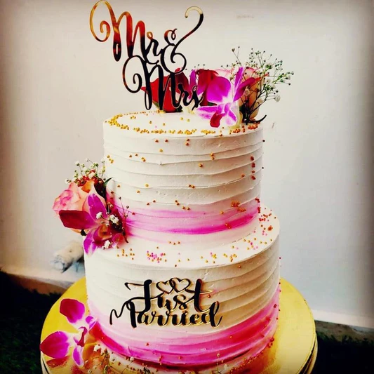 Just Married Wedding Cake